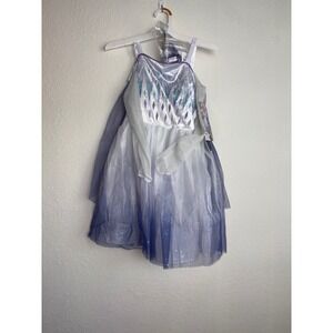 Disney Frozen Snow Queen Elsa Deluxe Child Costume Dress Small 4-6X Lights Up